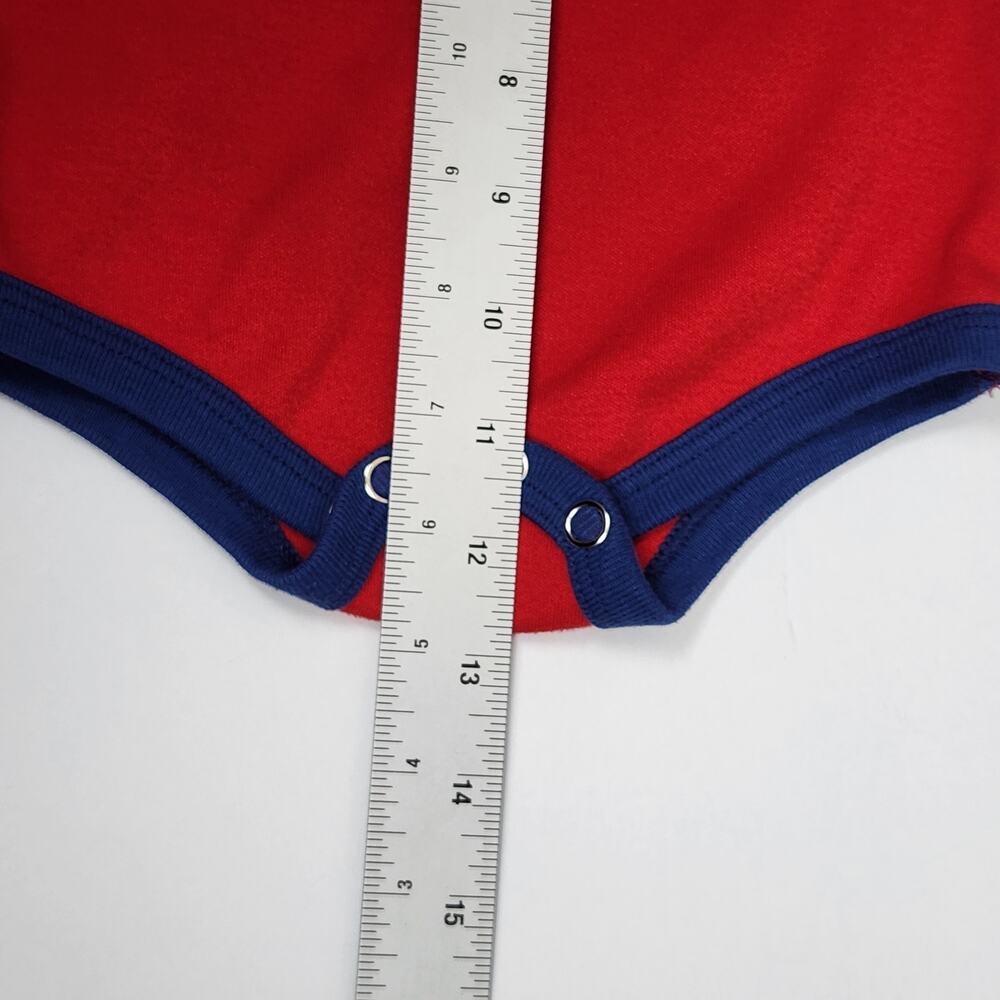 CHICAGO CUBS One Piece Baby 3-6 Months Red Adidas Baseball Short Sleeve - Picture 4 of 9